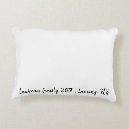 愛の信頼の家族カスタムの写真枕 アクセントクッション (裏面)