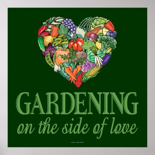 愛の側のガーデニング ポスター (正面)