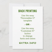 愛の傍らでのガーデニング 招待状 (裏面)