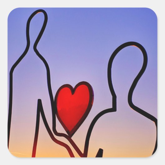 愛の像 スクエアシール (正面)