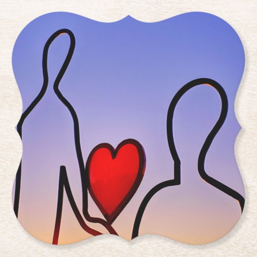 愛の像 ペーパーコースター (正面)