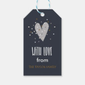 愛の元で – クリスマスギフトパーソナライズされたラベル ギフトタグ (正面)