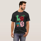 愛の先生鉛筆教育教師感謝 Tシャツ (正面フル)