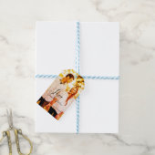 愛の写真の追加の名前セット。年結婚の夫婦 ギフトタグ (より糸付き)