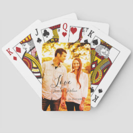 愛の写真の追加の名前セット。年結婚の夫婦 トランプ