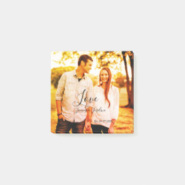 愛の写真の追加の名前セット。年結婚の夫婦 ポストイット