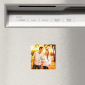 愛の写真の追加の名前セット。年結婚の夫婦 マグネット (インサイチュ (食洗機))