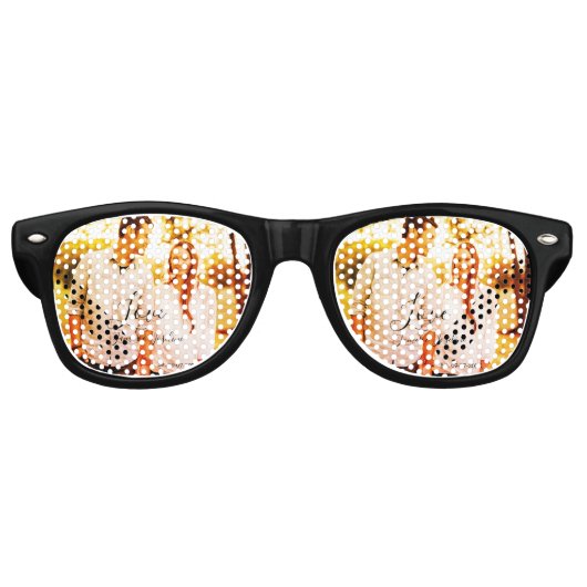 愛の写真の追加の名前セット。年結婚の夫婦 レトロサングラス (正面)