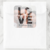 愛の写真を追加しましょう スクエアシール (バッグ)