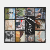 愛の写真モダンコラージュValentine フリースブランケット (正面(横))