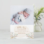 愛の写真誕生の発表の枝 案内状 (スタンド正面)