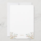 愛の写真誕生の発表の枝 案内状 (裏面)