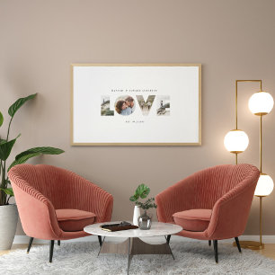 愛の写真4枚シンプルモダンなパーソナライズギフト キャンバスプリント