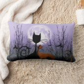 愛の冬月及び猫 ランバークッション (ブランケット)