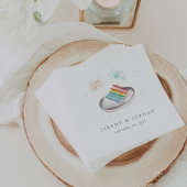 愛の切りパーソナライズされた身 スタンダードカクテルナプキン