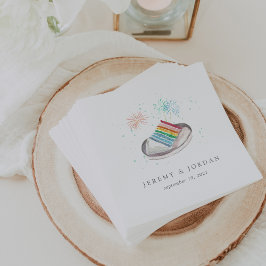 愛の切りパーソナライズされた身 スタンダードカクテルナプキン