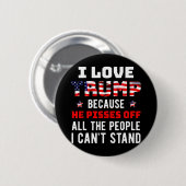 愛の切り株は彼が私ができる人々を怒らせるから 缶バッジ (正面&裏面)