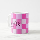 愛の別の編まれた日のピンク コーヒーマグカップ (正面左)