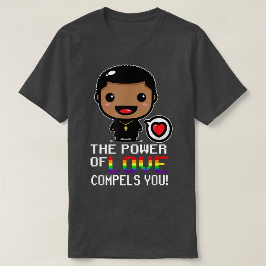 愛の力はあなたをLgbtのゲイブラックプライズ Tシャツ (デザイン正面)