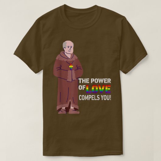 愛の力はあなたをLgbtのゲイ中世Pr Tシャツ (デザイン正面)