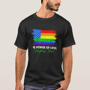 愛の力はあなたをLgbt Usa虹4th Tシャツ