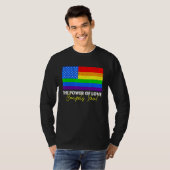 愛の力はあなたをLgbt Usa虹4th Tシャツ (正面フル)
