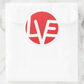 愛の力3"ラウンドスクラシックティッカー ラウンドシール (バッグ)