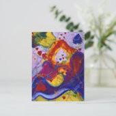 愛の力，地下，ハート,抽象芸術 ポストカード (スタンド正面)