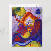 愛の力，地下，ハート,抽象芸術 ポストカード (正面/裏面)