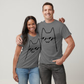 愛の力LOVEデザインの猫友達 Tシャツ (ユニセックス)