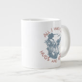 愛の動物のミームを望むオおもしろいポッサム ジャンボコーヒーマグカップ (正面右)