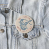 愛の動物のミームを望むオおもしろいポッサム 缶バッジ (インサイチュ)