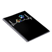 愛の動物の手のカラフルハートビート ノートブック (右側)