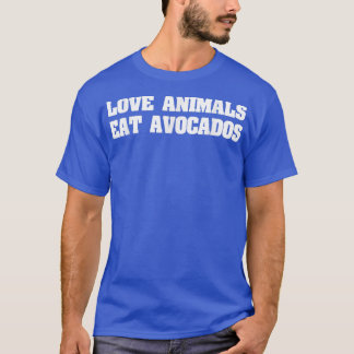 愛の動物アボ食べカドス、ビーガンVeganer Tシャツ