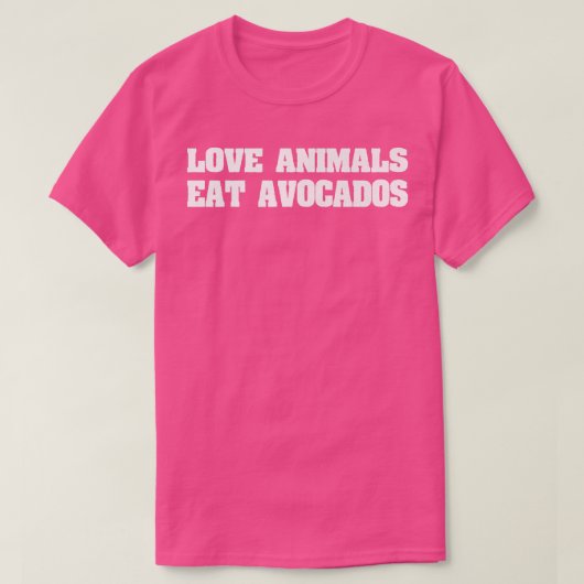 愛の動物アボ食べカドス、ビーガンVeganer Tシャツ (デザイン正面)