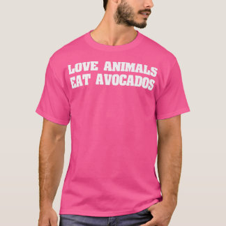 愛の動物アボ食べカドス、ビーガンVeganer Tシャツ