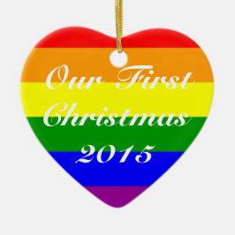 愛の勝利と初めてのクリスマス セラミックオーナメント