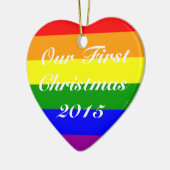 愛の勝利と初めてのクリスマス セラミックオーナメント (左)