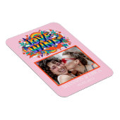 愛の勝利プライドLGBTQコラージュ虹の発表 マグネット (右側)