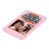 愛の勝利プライドLGBTQコラージュ虹の発表 マグネット (左側)