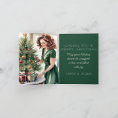 愛の包まれたクリスマスカードの郷愁 カード (内部)