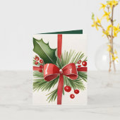 愛の包まれたクリスマスカードの郷愁 カード (黄色い花)