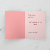 愛の友情バレンタイン母の家族の挨拶 シーズンカード (内部)