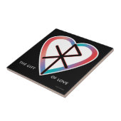 愛の双珠焼きの陶磁器タイルの贈り物 タイル (側面)