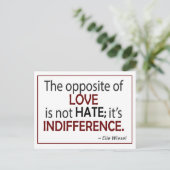 愛の反対は無関心 ポストカード (スタンド正面)