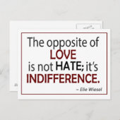 愛の反対は無関心 ポストカード (正面/裏面)