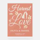 愛の収穫 | ボホ秋の結婚式へようこそ アクリルサイン (正面)