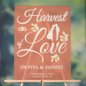 愛の収穫 | ボホ秋の結婚式へようこそ アクリルサイン (ニュートラル)