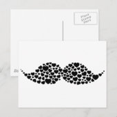 愛の口ひげハート ポストカード (正面/裏面)