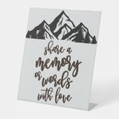 愛の台座を持つ思い出や言葉結婚を共有する 台座サイン (正面)